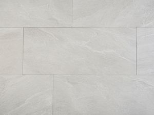 Dalles imitation ardoise Canyon Pearl et joints vus de haut 