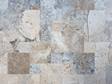 Les dalles en travertin Silver en opus romain vues de haut