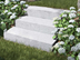 Blocs marches en granite Silver Classico avec jardin
