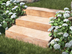 Blocs marches en travertin Gold avec jardin