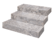 Blocs marches en travertin Silver avec fond vide
