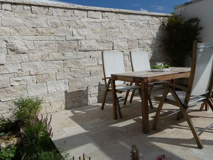 Muret en travertin Medium Select Rustic et terrasse