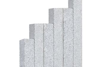 Zoom sur les palis en granite Silver Classico 12x12