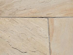 Vue détaillée du grès beige Yellow Mint