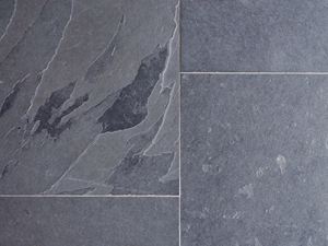 Mustang : l'élégance dans les tons anthracite Les carreaux d'ardoise Mustang posés vus d'en haut
