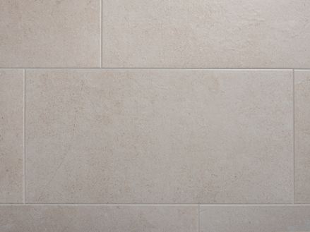 Les carreaux imitation pierre Sevilla Cream et leurs joints vus de haut