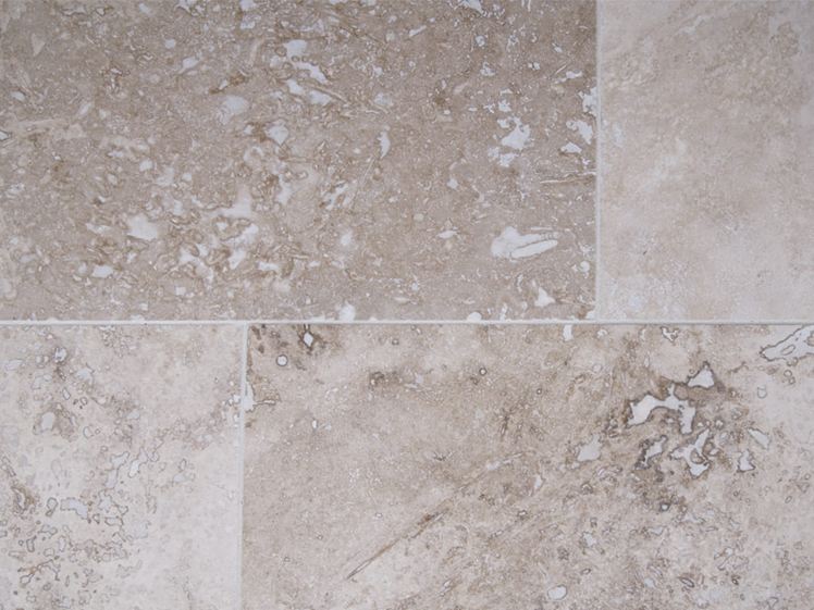 Carrelage Mosaïque Travertin MOSANI – Argent Blanc Gris Clair – Neuf
